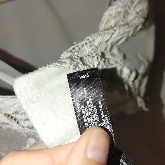 Natori Feathers Contour Plunge Bra Light Green Mint Lace‎ Demi 34DD - Picture 9 of 10